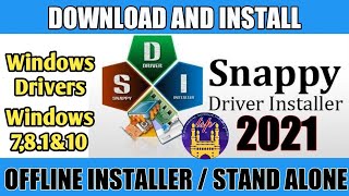 How to Install Snappy Driver Installer for Windows 10 8 7 XP [upl. by Lieberman]