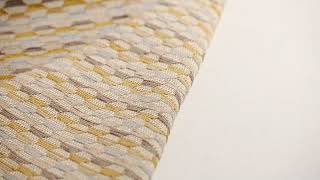 POLSTERSTOFF DEKOSTOFF JACQUARD FLACHGEWEBE MIRA HEXAGON BEIGE GELB 140M BREITE [upl. by Buxton304]