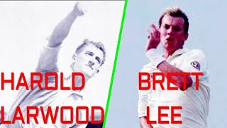 Harold Larwood vs Brett Lee speed test who was the fastest [upl. by Nilatak]