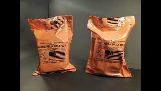 2021 HDR Humanitarian Daily Ration Menu 1 amp 2 Review 24 Hour MRE Tasting Test [upl. by Yeznil]