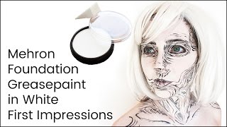 Mehron Foundation Greasepaint White First Impressions [upl. by Alhan]