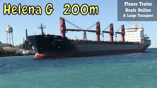 Helena G 200m Bulk Carrier Cargo Ship In St Clair River [upl. by Llenral]