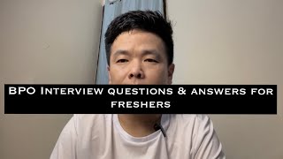 BPO interview questions amp answers for freshers  viewers request😊 [upl. by Chaffinch]