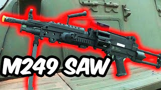 Airsoft M249 LMG Gameplay [upl. by Gwenni]