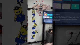 Minions painting on wall deeresh vlog painting [upl. by Anahs727]