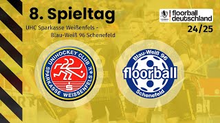 UHC Sparkasse Weißenfels vs BlauWeiß 96 Schenefeld  8 Spieltag  1 FloorballBL Herren 2425 [upl. by Oirevas]