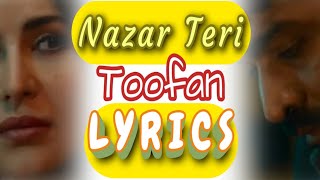 Nazar Teri Toofan  LYRICS   Merry Christmas  Katrina Kaif  Vijay Sethupathi  Pritam  Papon [upl. by Ecyaj]