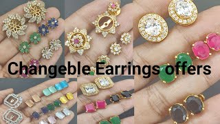 Changeable Earrings with Pushback and Back Screw  7013932993 [upl. by Illa]