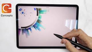 Adonit Note stylus use on Concepts APP [upl. by Melc]