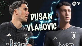 DUSAN VLAHOVIC EA FC 24 CLUBS FACE CREATION LOOK ALIKE [upl. by Nimsaj802]