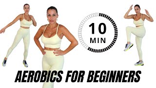 10 Min Aerobics For Beginners  Morning Energy Booster  Aerobic Exercises [upl. by Orna]