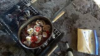 Camp Cooking Tuesday Camp Ham Steak and Egg Scramble [upl. by Bernardina389]