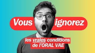 Les VRAIES conditions dexamen Oral VAE ES et ME [upl. by Znerol124]