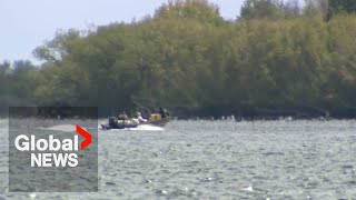 Desperation fuels human smuggling at St Lawrence River along USCanada border [upl. by Akinahc]