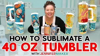 How To Sublimate A 40 oz Tumbler With A Handle [upl. by Eeuqram]