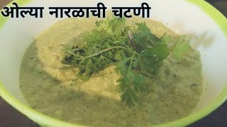 ओल्या नारळाची चटणी  naralachi chutney recipe  chutney  forldly dosa  medu vada  amboli [upl. by Nalrah]