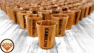 Pallet Wood Shot Glasses 100 of them [upl. by Schafer9]