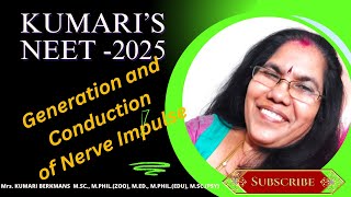 NEET  BIOLOGY 2025 Generation and Conduction of Nerve Impulse [upl. by Rasia374]