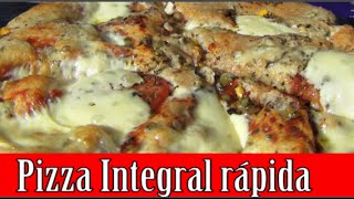 A pizza integral mais rápida e fácil do mundo [upl. by Eelarac]