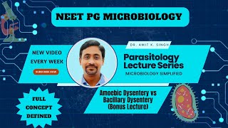 NEET PG Amoebic dysentery vs Bacillary dysentery by Dr Amit Singh MBBS MD Micro [upl. by Hallutama95]