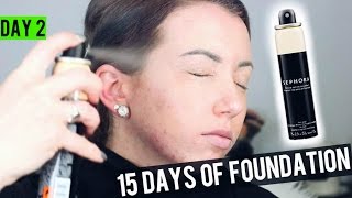 SEPHORA AIRBRUSH PERFECTION MIST SPRAY Foundation Review amp Demo 15 DAYS OF FOUNDATION [upl. by Reffineg766]