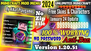 Minecraft Mod Menu v1205101 Unlimited Minecoins God Mode Unlock All Skins  AlkafPlaygames [upl. by Davidde99]