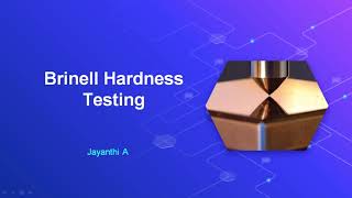 Brinell hardness testing Tamil [upl. by Lorain]