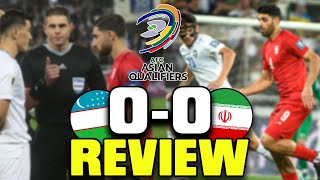 Uzbekistan vs Iran FIFA World Cup 2026 Asian Qualifiers  Match Review amp Reaction [upl. by Rimahs512]