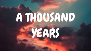 Christina Perri  A Thousand Years Lyrics [upl. by Meerak983]