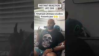 khamzat vs robert whittaker live reaction  Wolf crushes Roberts Jaw [upl. by Gracye]