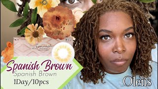 Best colored contact lenses for dark brown eyes OlensSpanish Brown [upl. by Nennerb]