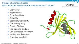 LCMSMS for Bioanalytical Peptide and Protein Quantification Chromatographic Considerations [upl. by Revorg]