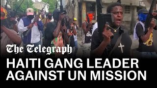 Gang leader Barbecue says he will not accept Kenyan police deployed in Haiti [upl. by Jacki282]