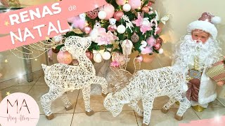 RENAS DE NATAL ARAMADAS DECORAÇÃO DE NATAL DIY DE NATAL CHRISTMAS DIY CHRISTMAS REINDEER [upl. by Ahsaeyt]