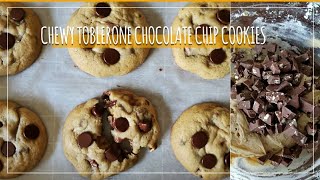 Chewy amp Soft Toblerone Chocolate Chip Cookies  Toblerone Cookies by Topstovebaking [upl. by Corvin]