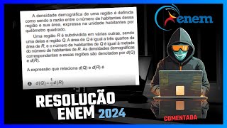 ENEM 2024  A densidade demográfica de uma região é definida como sendo a razão entre o número [upl. by Jonathan]