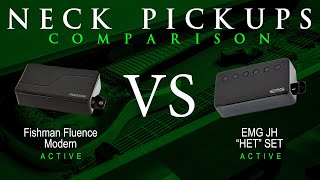 Fishman FLUENCE MODERN alnico vs EMG JH quotHETquot SET  Active Neck Pickup Guitar Tone Comparison Demo [upl. by Yhtimit]