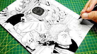 Manga Page Drawing JUJUTSU KAISEN  Speed Drawing Part 8 [upl. by Spieler]