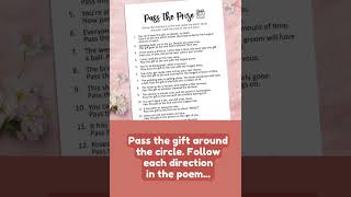 Printable Pass the Prize Bridal Shower Game Fun and Exciting Activity [upl. by Salokkin583]