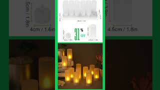 12 pcs Rechargeable LED Flameless Tealight Candles Lights [upl. by Carolann]