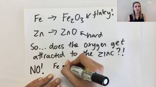 Galvanising zinc explanation sacrificial protection GCSE metals chemistry [upl. by Cia]