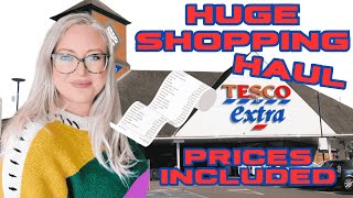 HUGE TESCO SHOP  WITH PRICES groceryhaul tesco mealideas tradwife food [upl. by Treblig736]