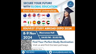 Register to Eduvest Study Abroad Expo Nov 2024 [upl. by Sieber]