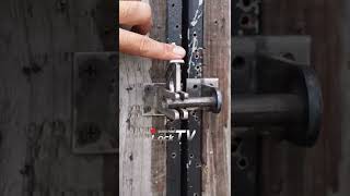 Sliding door lock latch full video  LockTV [upl. by Eenaj31]