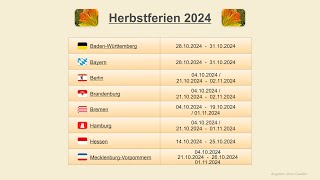 Herbstferien 2024 [upl. by Sorkin]