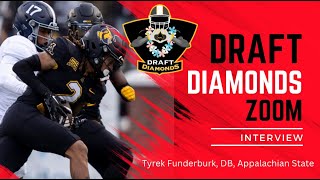 Tyrek Funderburk DB Appalachian State  2024 NFL Draft Prospect Zoom Interview [upl. by Greabe]