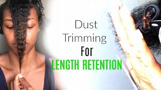 Dust Trimming my Natural Hair to Retain Length [upl. by Zweig]