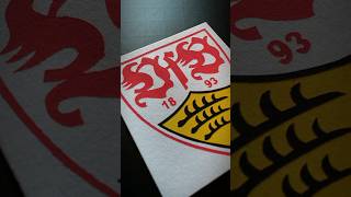 STUTTGART VFB ⬜🟥 Emblem stuttgart bundesliga posca drawing [upl. by Liv]