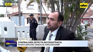 Contraloría detecta inconsistencia en declaración jurada de Jorge Bogarín [upl. by Polak]