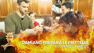 Damiano prepara le frittelle  Pechino Express [upl. by Htyderem778]